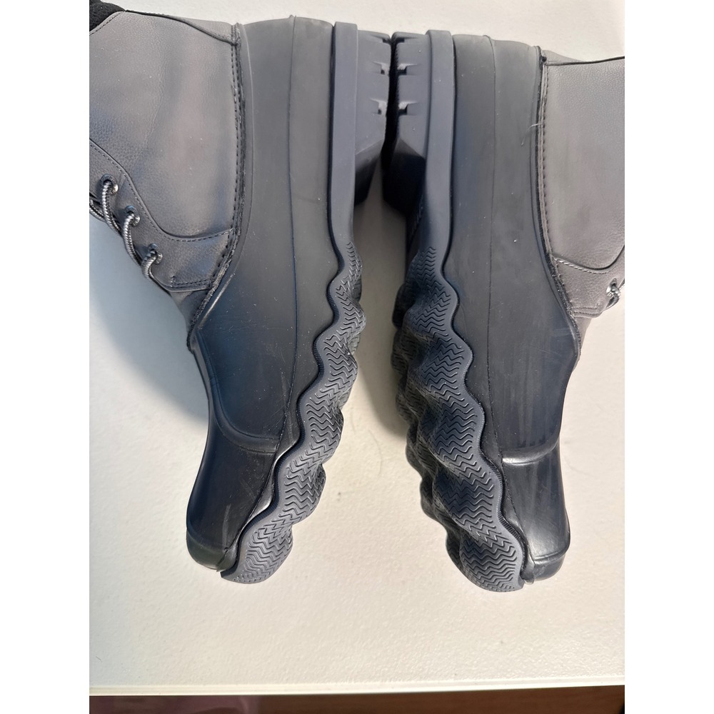 Sperry Top-Sider Avenue Duck Boots Charcoal Black Water Resistant Rain bootSz 13 - Picture 2 of 13